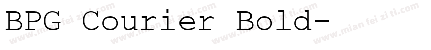 BPG Courier Bold字体转换